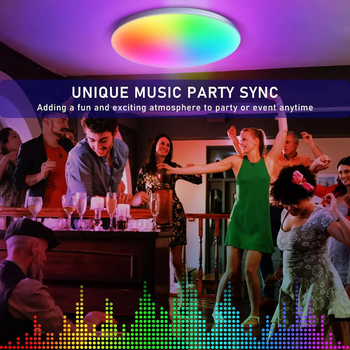 Smart LED Ceiling Lamp - WiFi RGBCW Alexa Voice Control