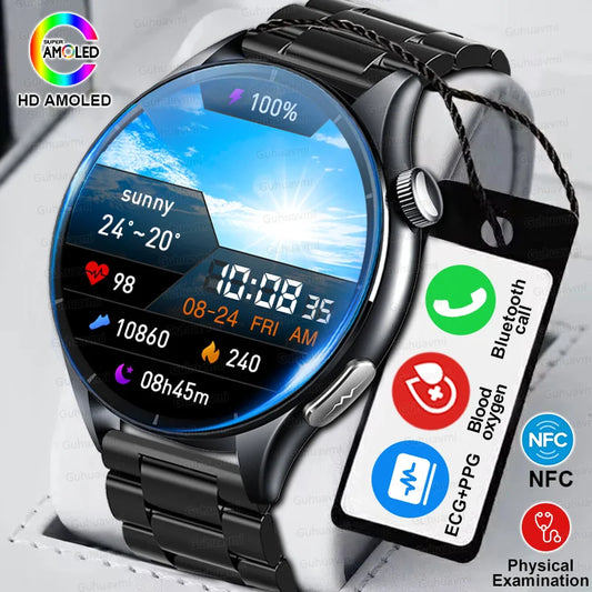 NFC Smart Watch - ECG Blood Pressure Monitor for Men