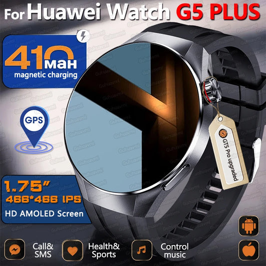 G5 PLUS Smart Watch - AMOLED GPS Fitness Tracker for Men