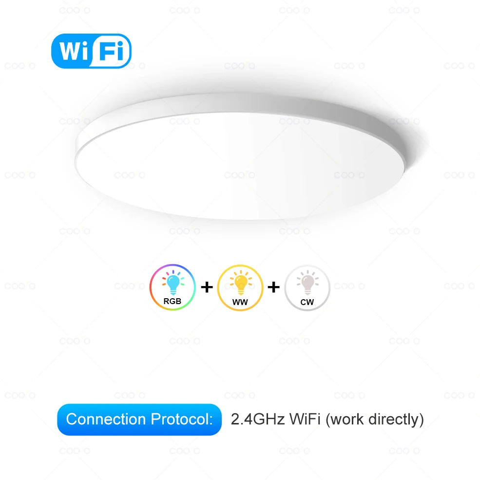 Smart LED Ceiling Lamp - WiFi RGBCW Alexa Voice Control