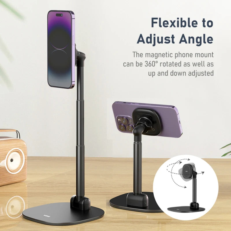 Magnetic Phone Stand - 360° Rotatable Desktop Holder