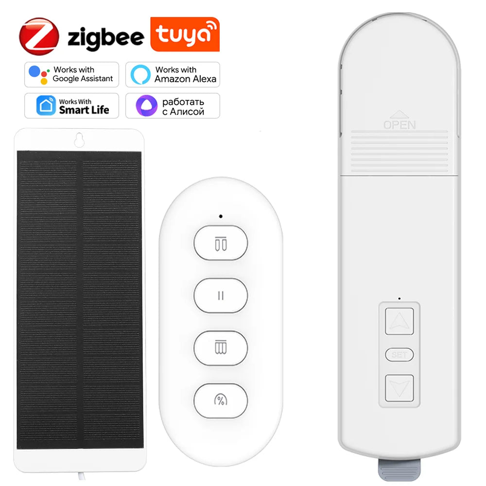 Tuya ZigBee3.0 Smart Life Curtain Motor DIY Chain Motorized Roller Shutter Blinds Shades Drive Motor Alexa Google Remote Control